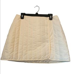 Zara Nylon A-Line Cream Preppy Skirt